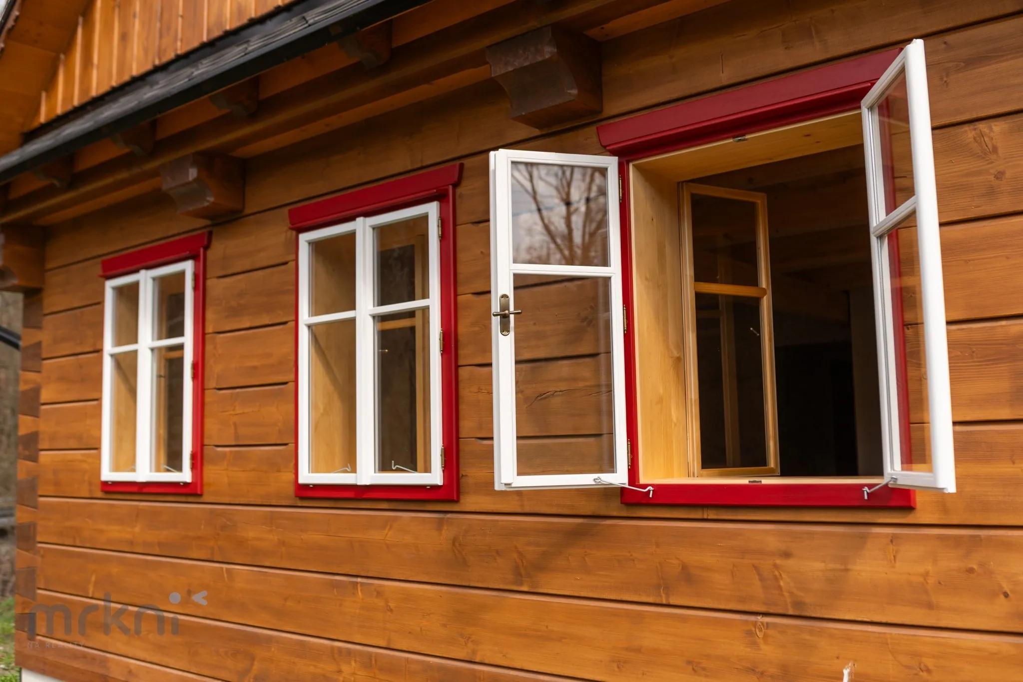 Vzorová dřevostavba, detail